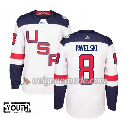 USA Trikot Joe Pavelski 8 2016 World Cup Kinder Weiß Premier